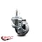 Service Caster Semi Steel Swivel Grip Ring Caster 3'' Wheel & 7/16'' Stem w/Brake SCC-GR20S314-SSS-TLB-716138 - alternate 4